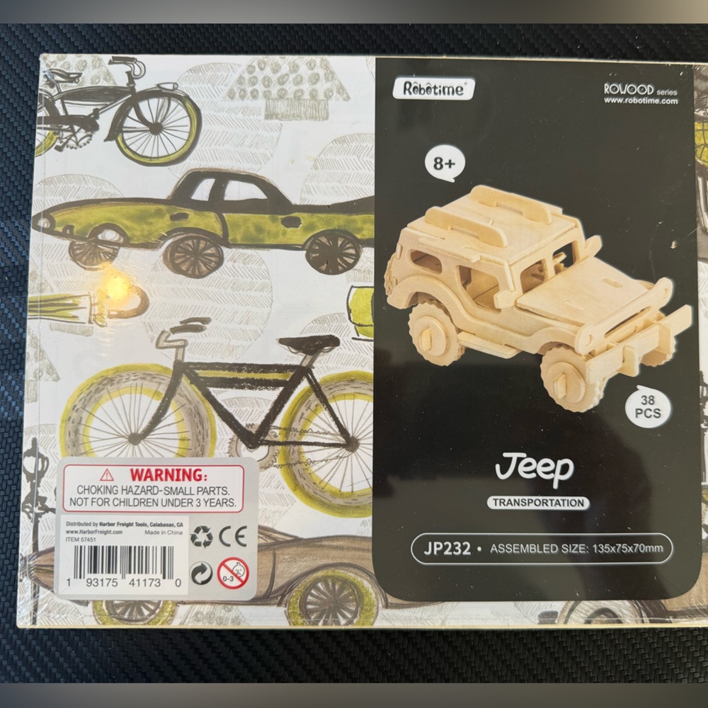 Wooden Jeep Model Kit